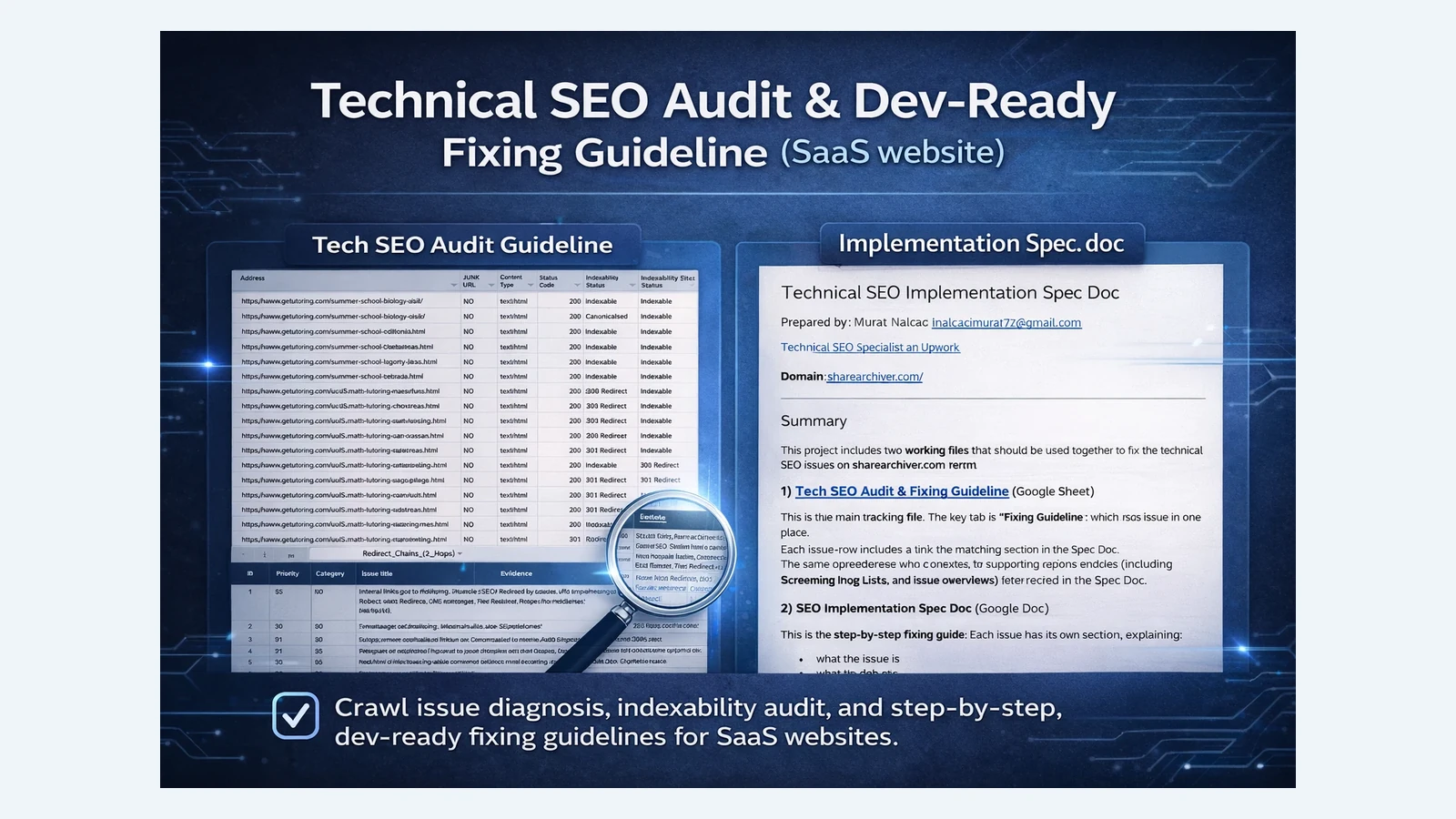 Technical SEO audit and developer-ready roadmap