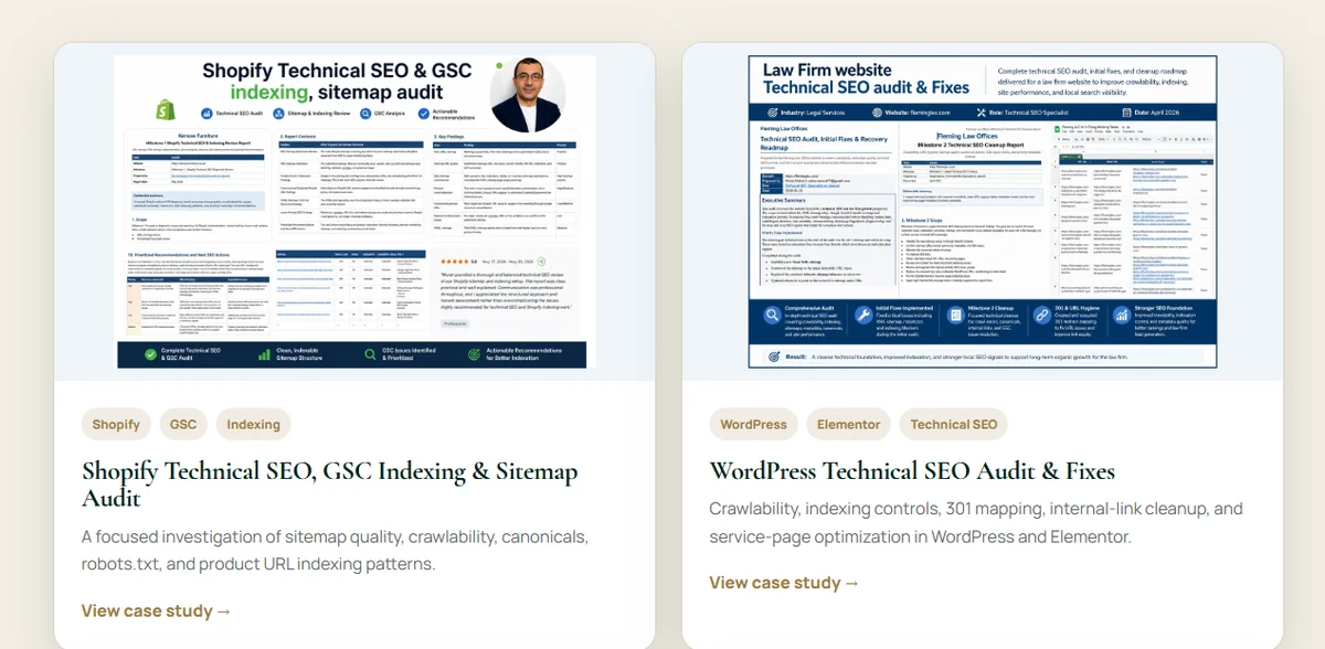 Shopify GSC Indexing and Sitemap Audit