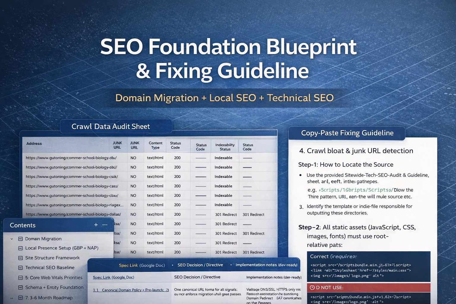 Technical SEO foundation and site architecture roadmap
