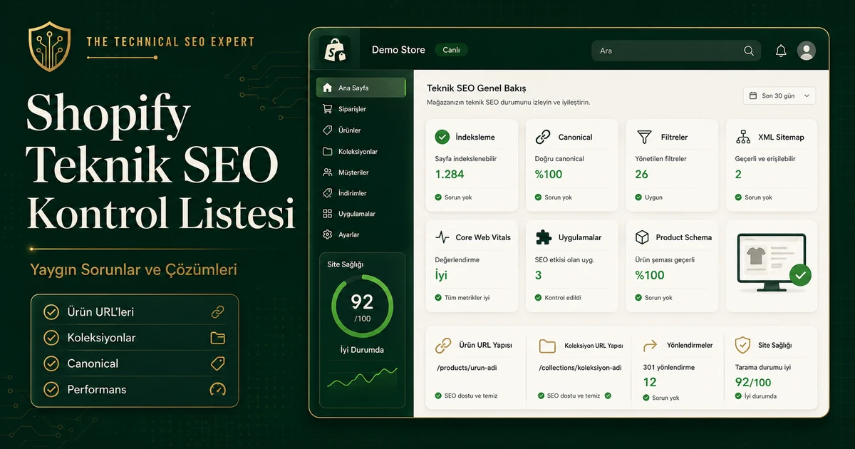 Shopify teknik SEO kontrol listesi