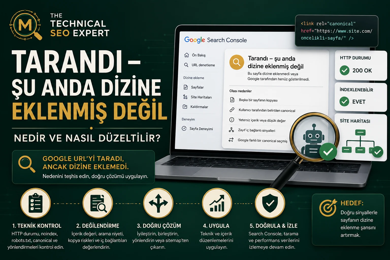 Tarandı – Şu Anda Dizine Eklenmiş Değil: Nedir ve Nasıl Düzeltilir? için öne çıkan görsel