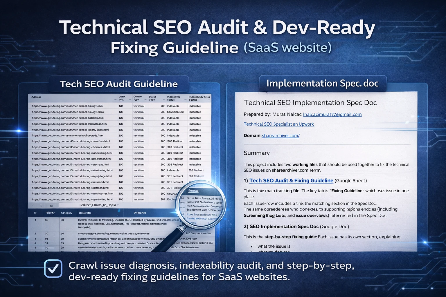 Technical SEO audit and developer-ready roadmap